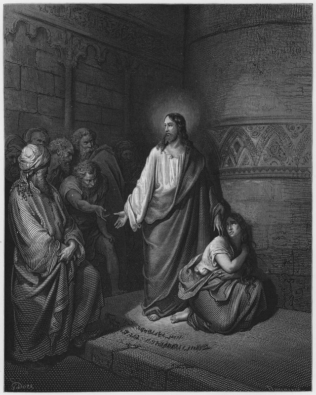 La donna adultera da Gustave Dore