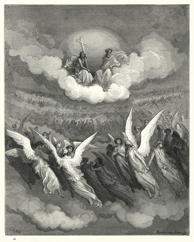Illustrazione di Gustave Doré per Il Paradiso Perduto di Milton, Libro III, versi 347-349 da Gustave Dore
