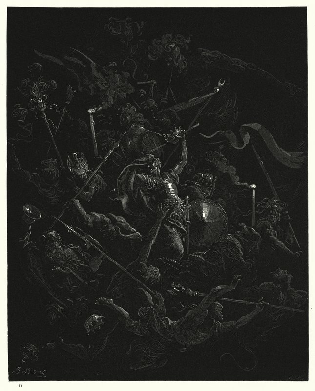 Illustrazione di Gustave Doré per Il Paradiso Perduto di Milton, Libro III, versi 473, 474 da Gustave Dore