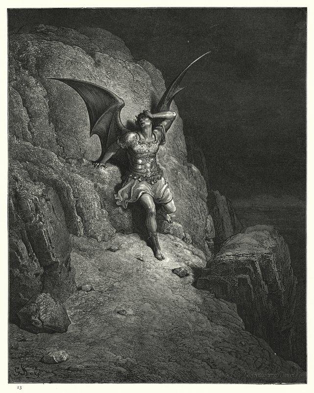 Illustrazione di Gustave Doré per Il Paradiso Perduto di Milton, Libro IV, versi 73, 74 da Gustave Dore