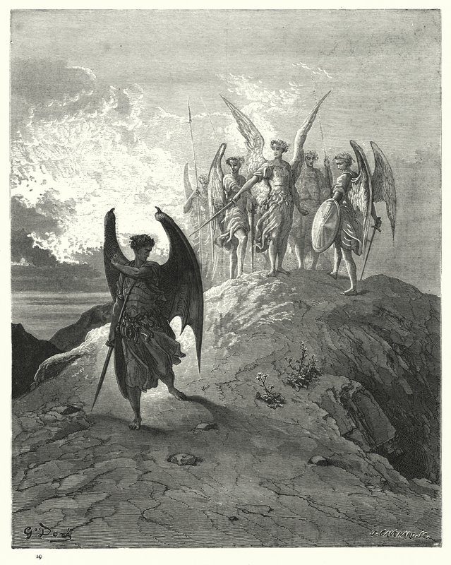 Illustrazione di Gustave Doré per Il Paradiso Perduto di Milton, Libro IV, versi 1014, 1015 da Gustave Dore