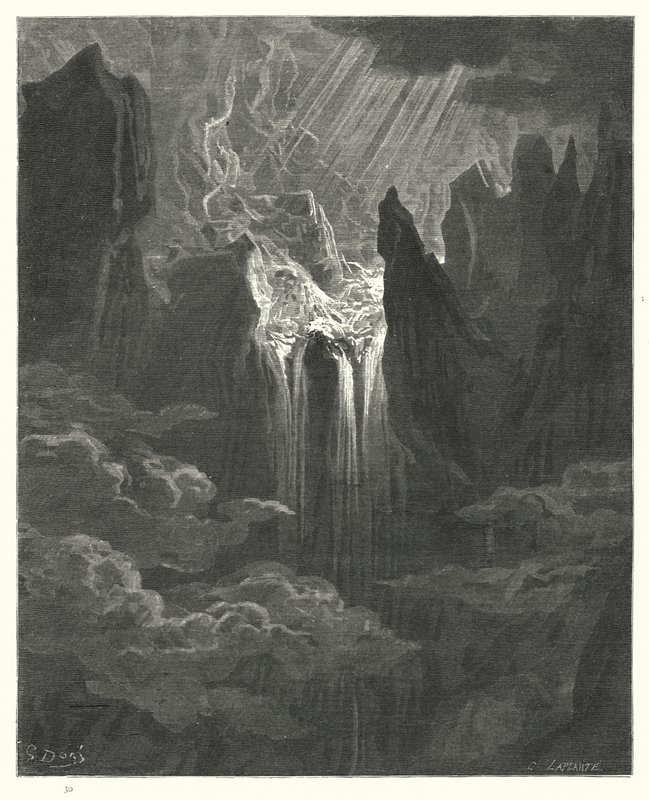 Illustrazione di Gustave Doré per Il Paradiso Perduto di Milton, Libro VII, versi 298, 299 da Gustave Dore