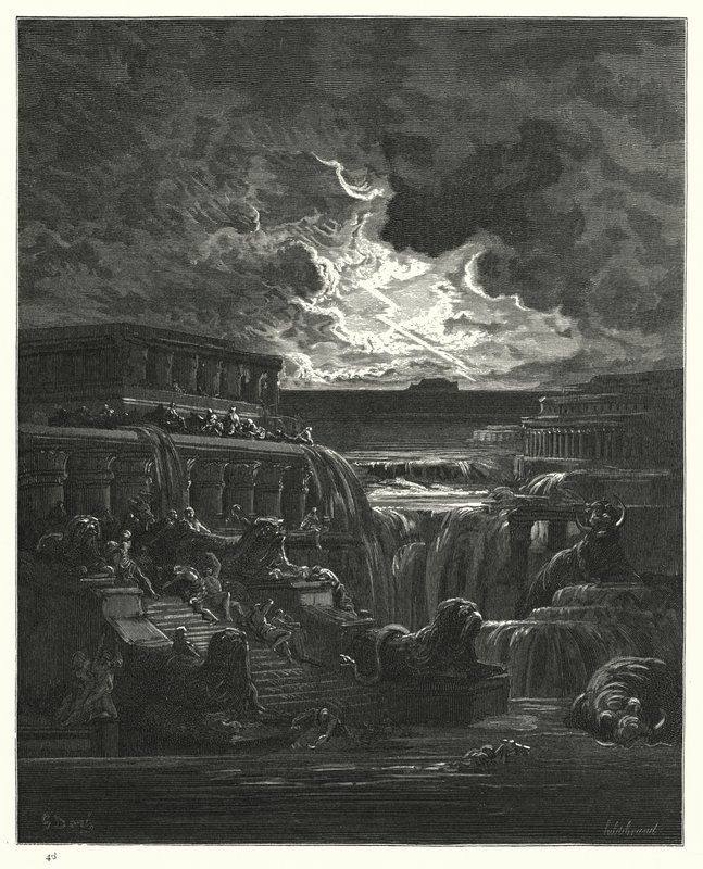 Illustrazione di Gustave Doré per Il Paradiso Perduto di Milton, Libro XI, versi 747-749 da Gustave Dore