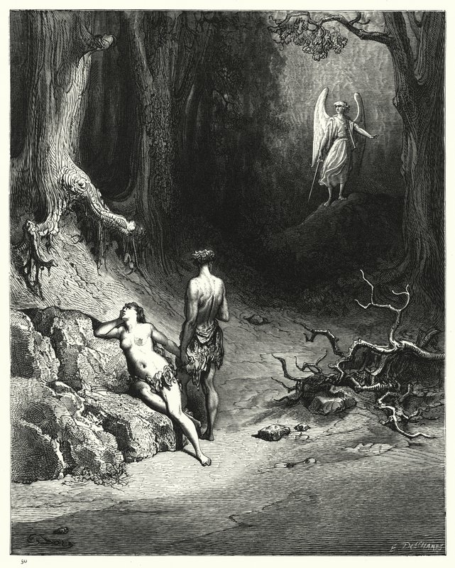 Illustrazione di Gustave Doré per Il Paradiso Perduto di Milton, Libro XII, verso 645 da Gustave Dore