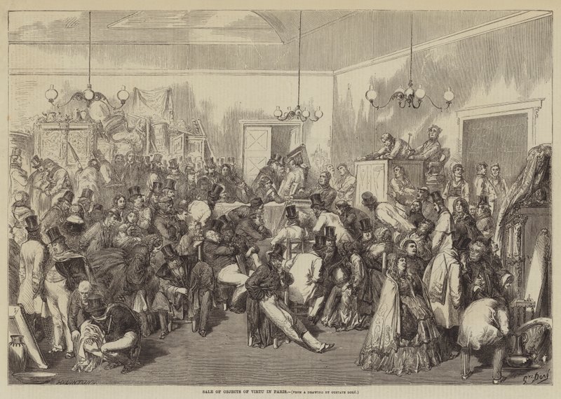 Vendita di oggetti di virtù a Parigi da Gustave Dore