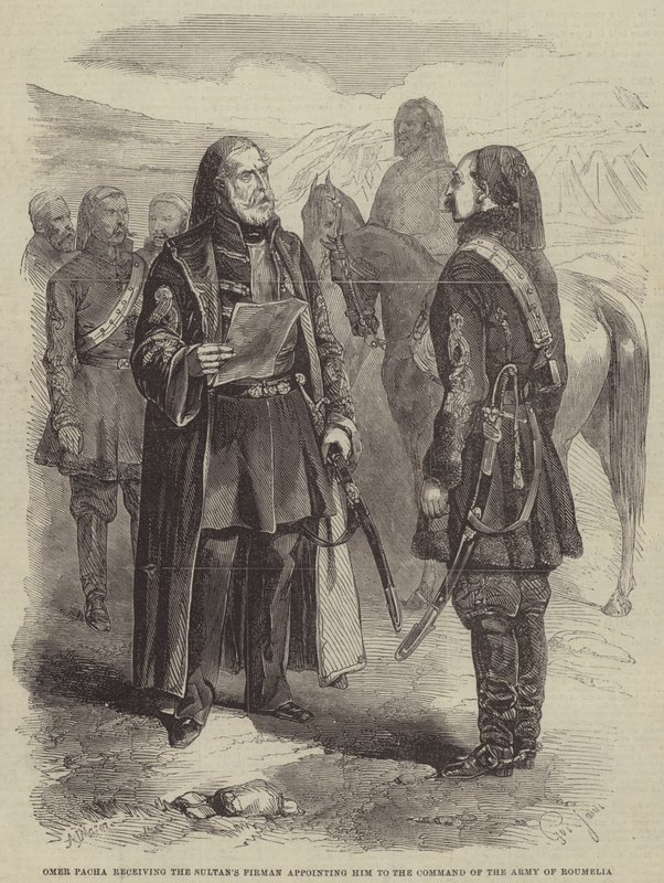 Omer Pacha riceve il Firmano del Sultano che lo nomina al comando dell