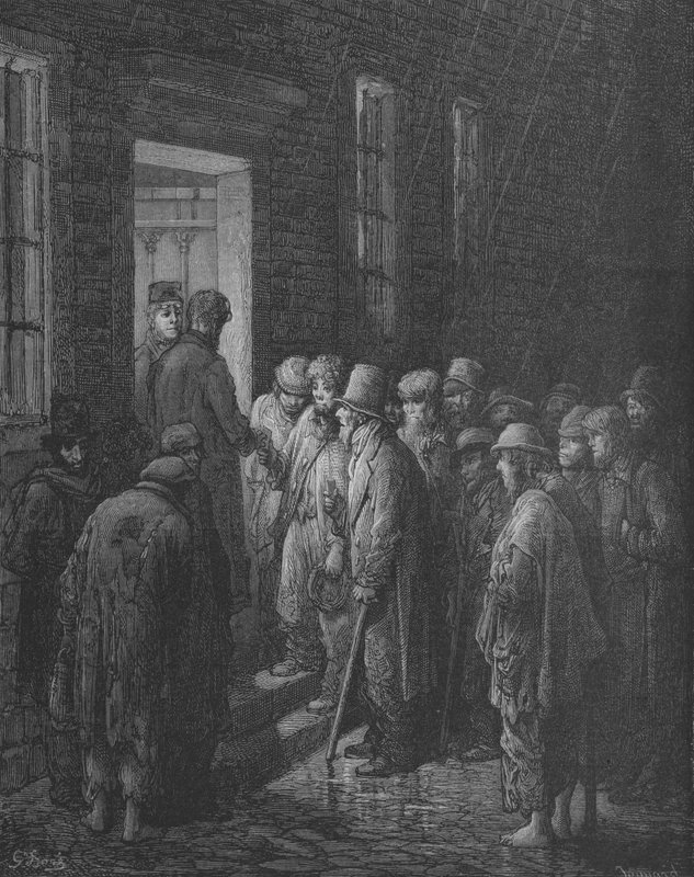 Alla Porta Di Una Casa Di Rifugio da Gustave after Dore