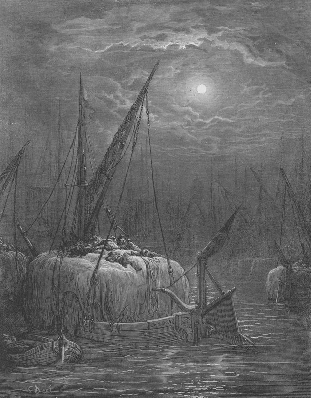 Barche di fieno sul Tamigi da Gustave after Dore