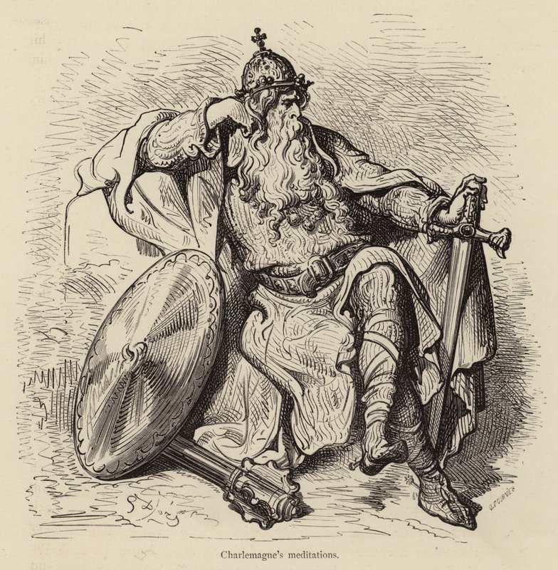 Meditazioni di Carlo Magno da Gustave after Dore