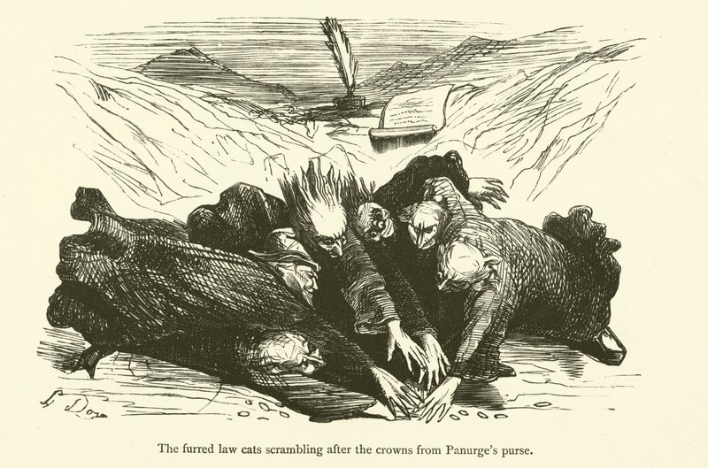 Illustrazione per le opere di Rabelais da Gustave after Dore