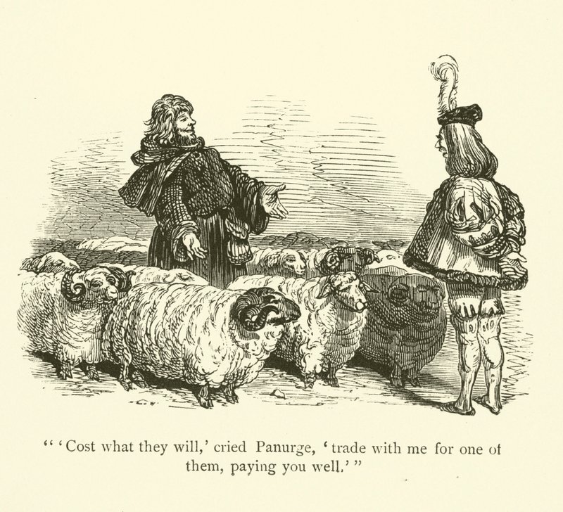 Illustrazione per le opere di Rabelais da Gustave after Dore