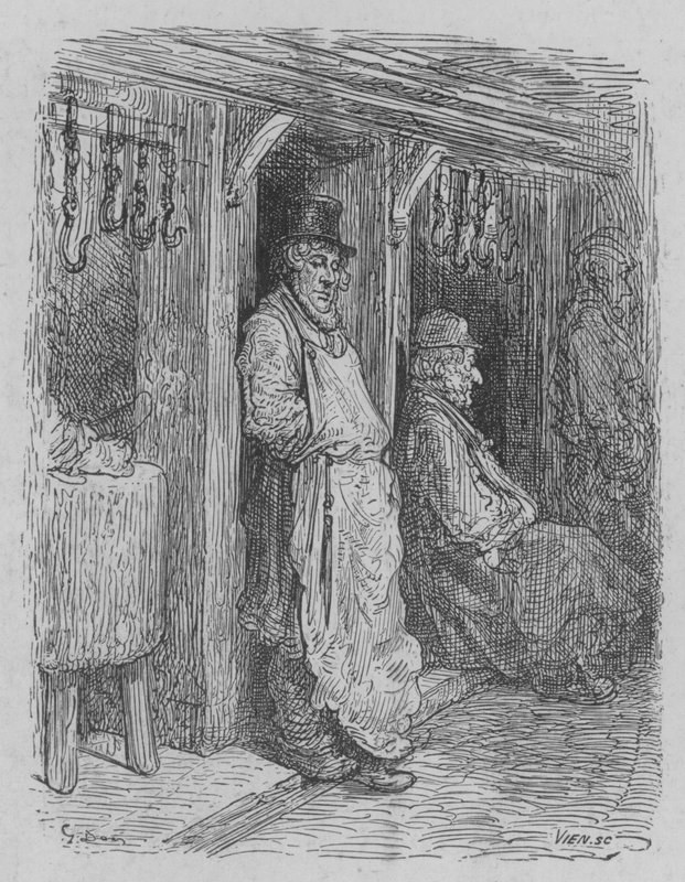 Il Macellaio In Attesa Del Cliente da Gustave after Dore