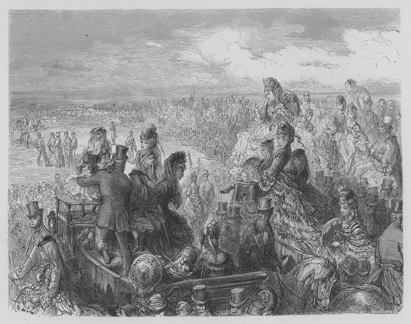 Il Gioco del Cricket, Lotta tra gli Studenti delle Due Università di Cambridge e Oxford da Gustave after Dore