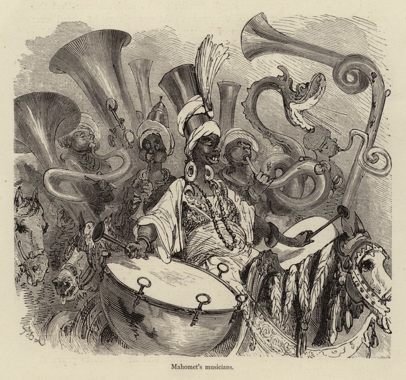 I musicisti di Maometto da Gustave after Dore