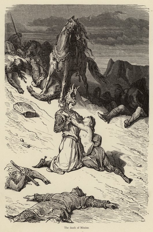 La morte di Mitaine da Gustave after Dore