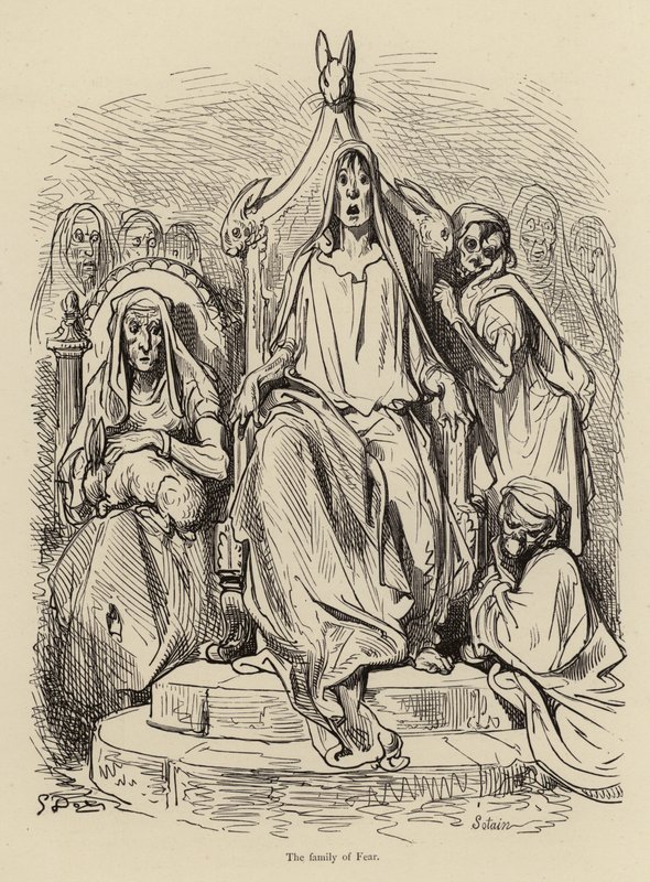 La famiglia della Paura da Gustave after Dore