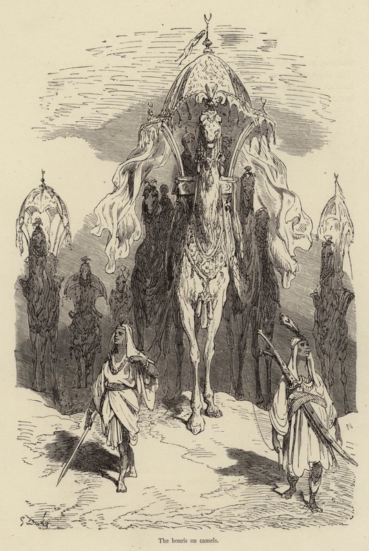 Le houri sui cammelli da Gustave after Dore