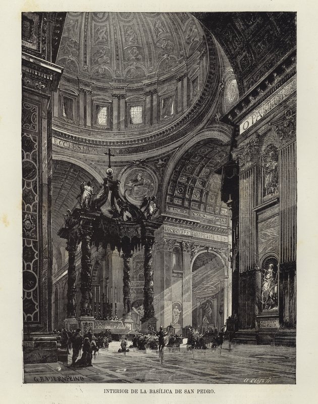 Interno della Basilica di San Pietro da Gustave Bauernfeind
