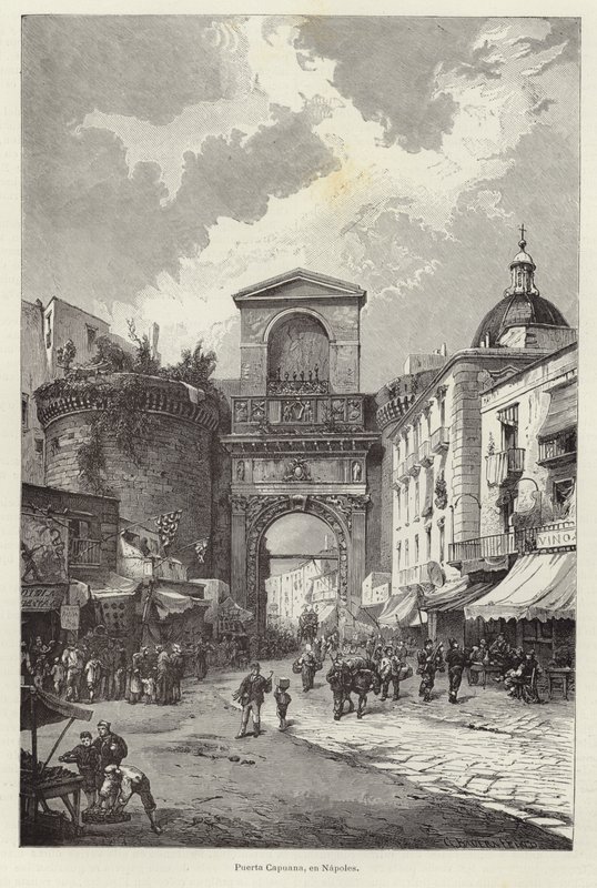 Porta Capuana a Napoli da Gustave Bauernfeind