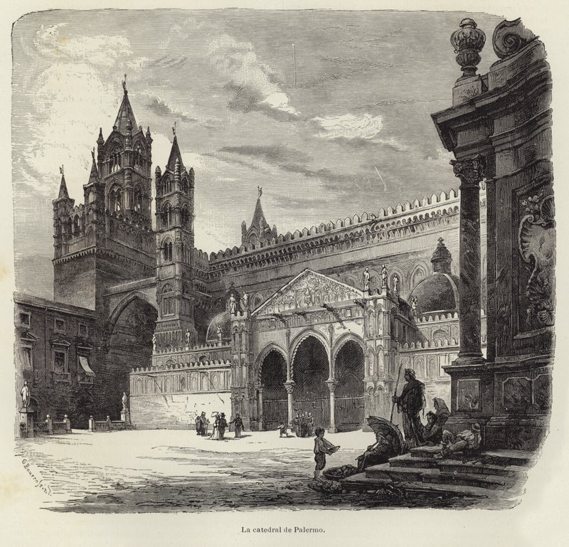 La cattedrale di Palermo da Gustave Bauernfeind