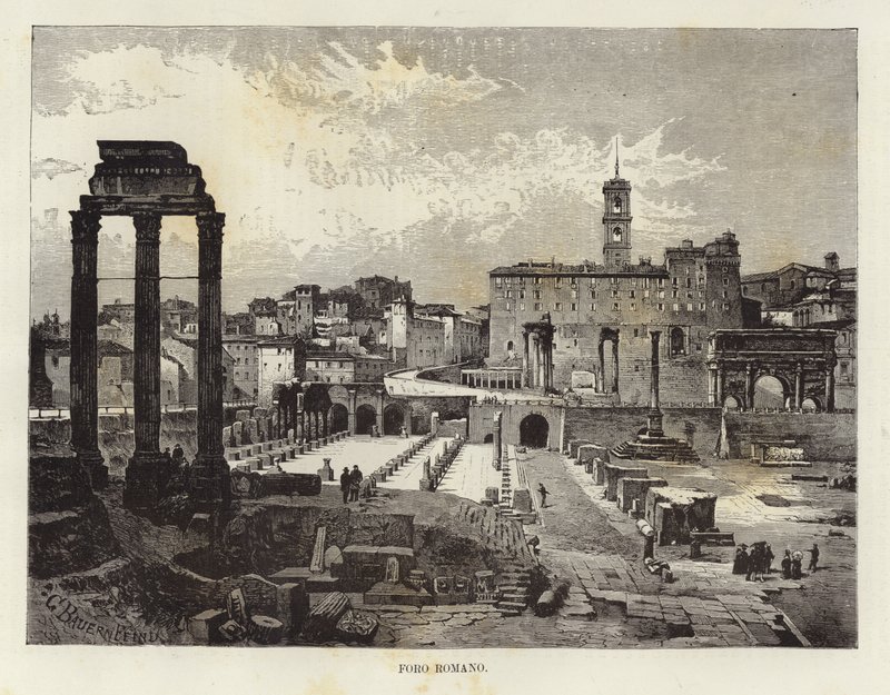 Il Foro Romano da Gustave Bauernfeind