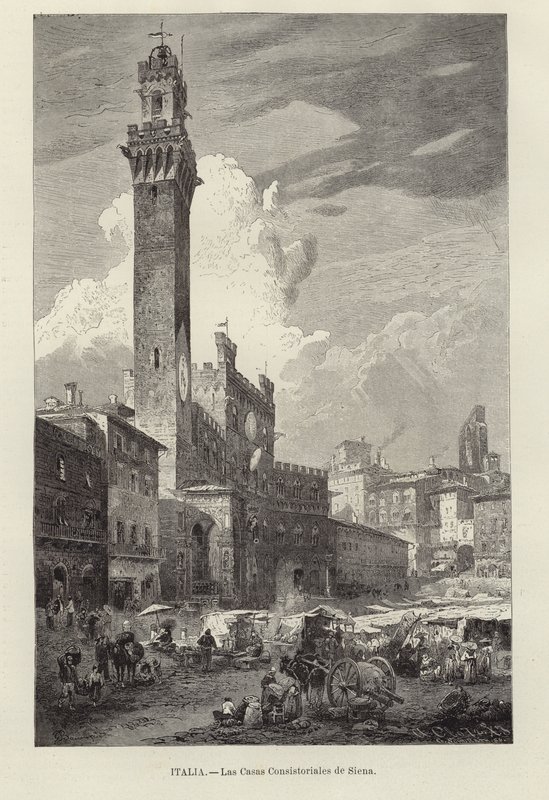 Il municipio di Siena da Gustave Bauernfeind