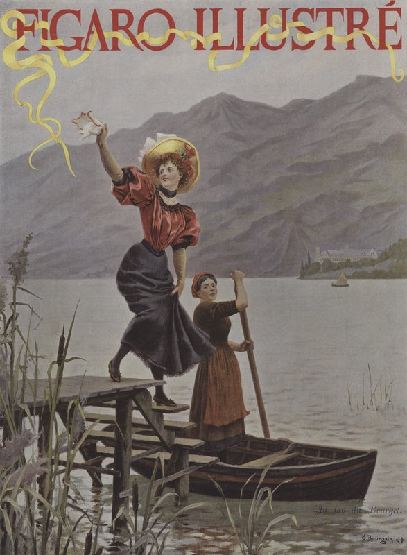 Al lago del Bourget. Copertina di Le Figaro Illustré, settembre 1895 da Gustave Bourgain