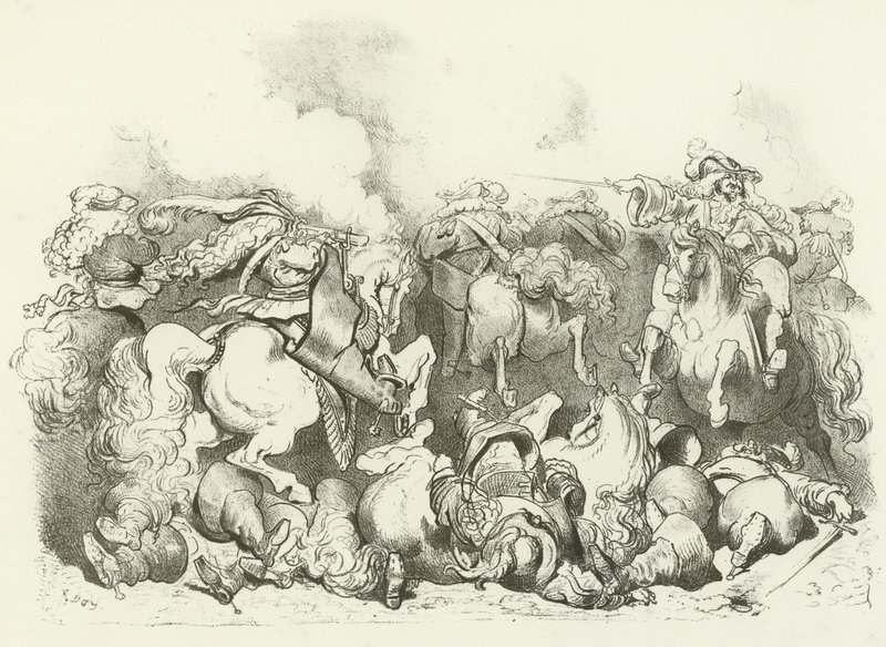 Carica di cavalleria leggera nel Regno di Luigi XIV da Gustave Dore