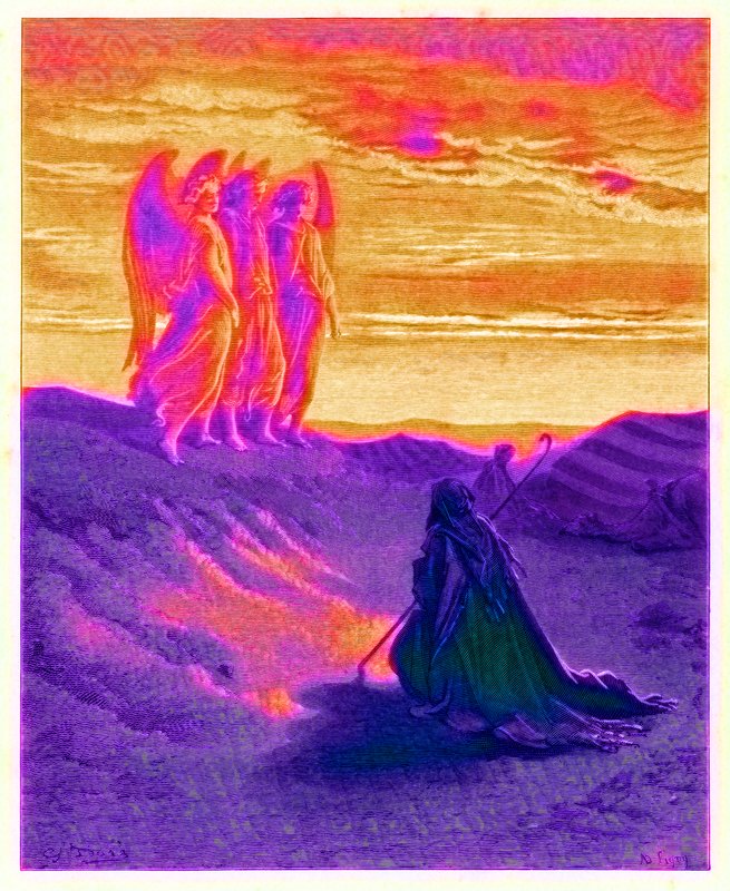 Abramo e i tre angeli, illustrazione da 