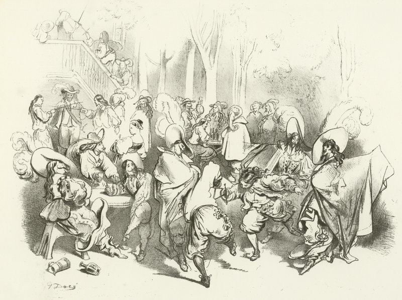 Dopo il decreto di Richelieu contro il duello (incisione) da Gustave Dore