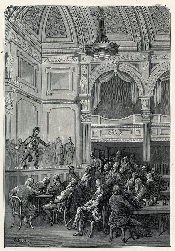 Le stanze di canto e cena di Evans da Gustave Dore