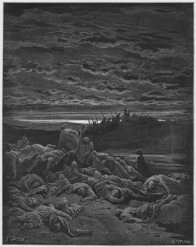 Bibbia di Gustave Doré: Morte dei figli di Jerubbaal da Gustave Dore