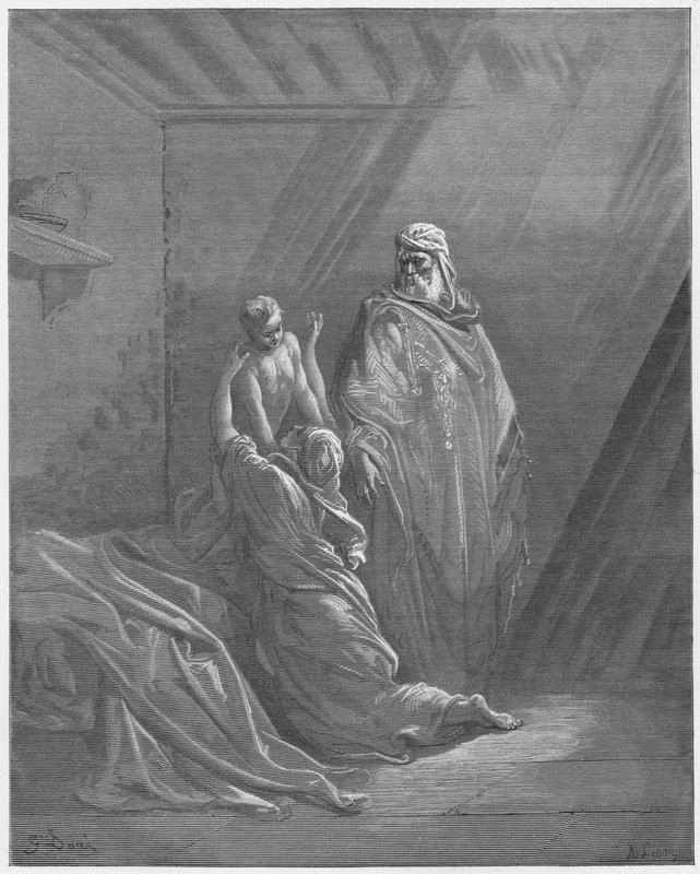 Bibbia di Gustave Doré: Elia risuscita il figlio della vedova di Zarepta da Gustave Dore