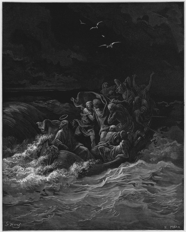 Bibbia di Gustave Doré: Gesù calma la tempesta da Gustave Dore