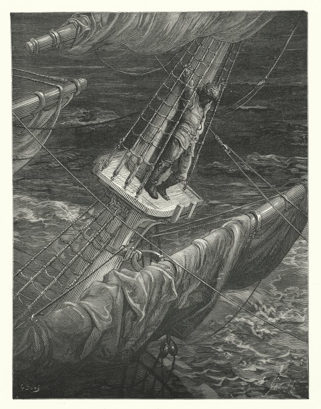 Illustrazione di Gustave Doré per La ballata del vecchio marinaio di Coleridge da Gustave Dore