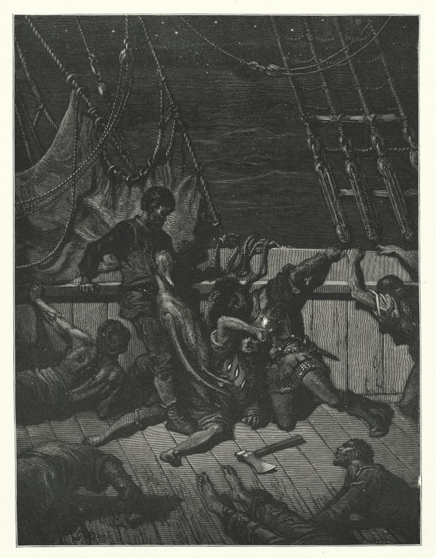 Illustrazione di Gustave Doré per La ballata del vecchio marinaio di Coleridge da Gustave Dore