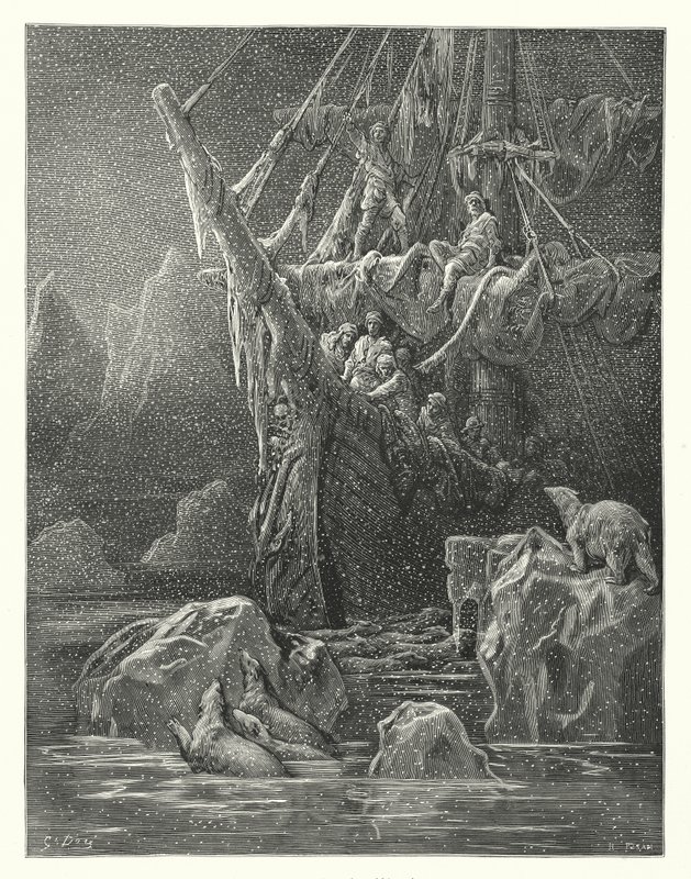 Illustrazione di Gustave Doré per La ballata del vecchio marinaio di Coleridge da Gustave Dore