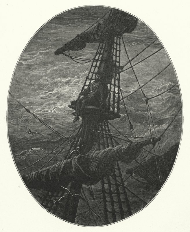 Illustrazione di Gustave Doré per La ballata del vecchio marinaio di Coleridge da Gustave Dore