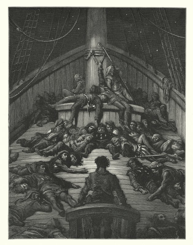 Illustrazione di Gustave Doré per La ballata del vecchio marinaio di Coleridge da Gustave Dore