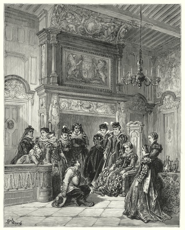 Su richiesta della duchessa, raccontò fedelmente tutto il passaggio del recente finto incantesimo da Gustave Dore