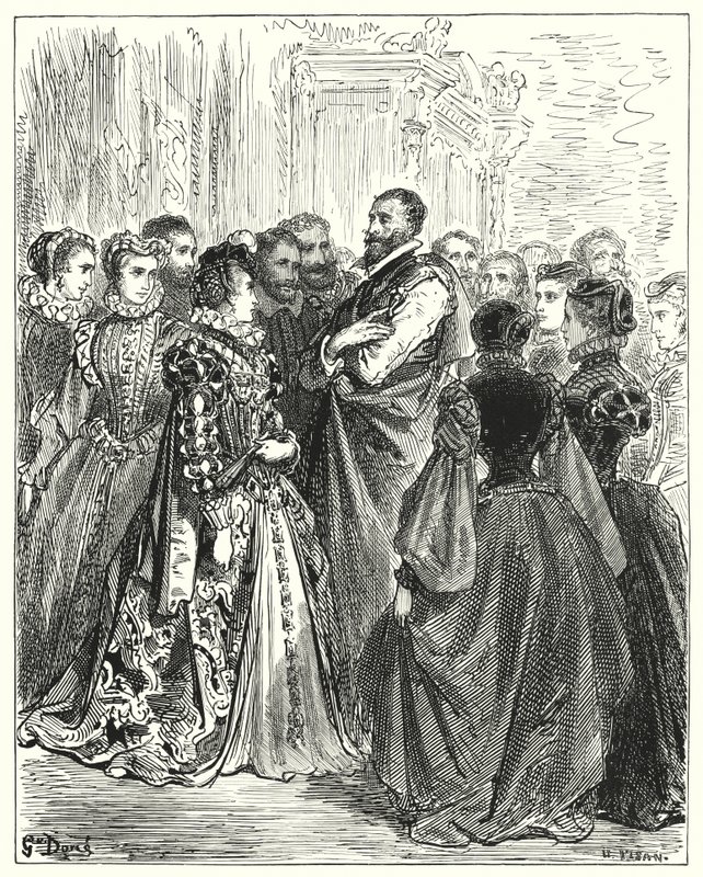 La moglie di Don Antonio aveva invitato diversi dei suoi amici a un ballo, per onorare il suo ospite da Gustave Dore