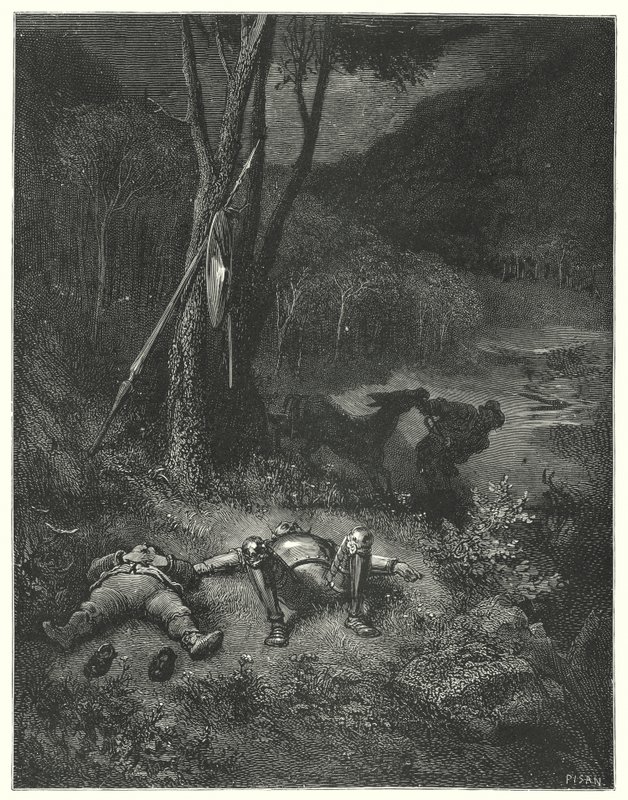 Don Chisciotte di Gustave Doré: "Gines, che era estraneo sia alla gratitudine che all