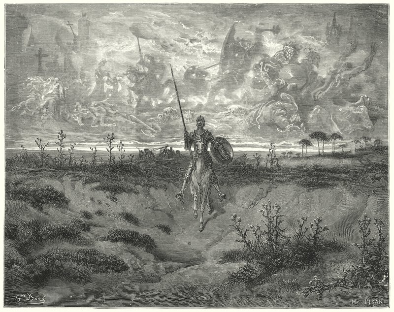 Don Chisciotte di Gustave Doré: "Viaggiò quasi tutto il giorno" da Gustave Dore