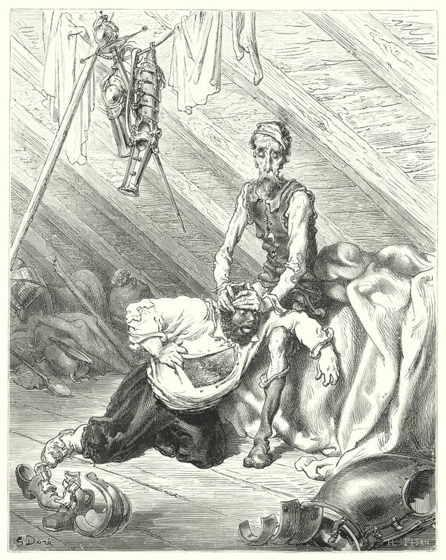 Don Chisciotte di Gustave Doré: "Credeva davvero che fosse giunta la sua ultima ora" da Gustave Dore
