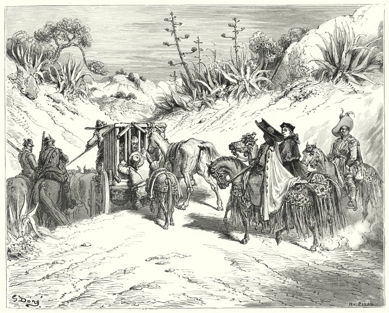 Don Chisciotte di Gustave Doré: "Il curato era molto attento e lo credeva un uomo di sano giudizio" da Gustave Dore