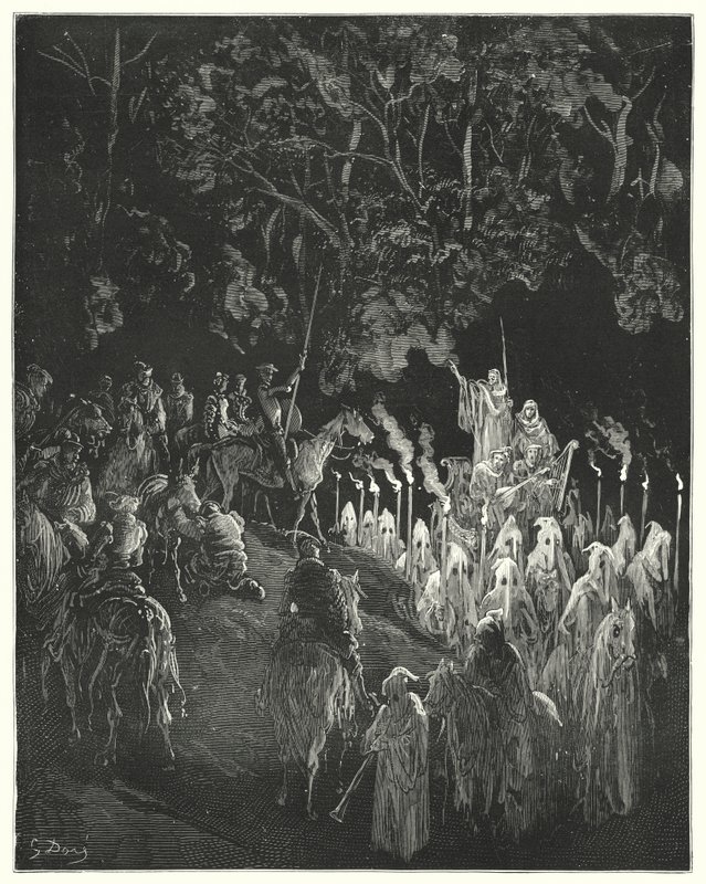 Don Chisciotte di Gustave Doré: "La figura in abito si alzò" da Gustave Dore