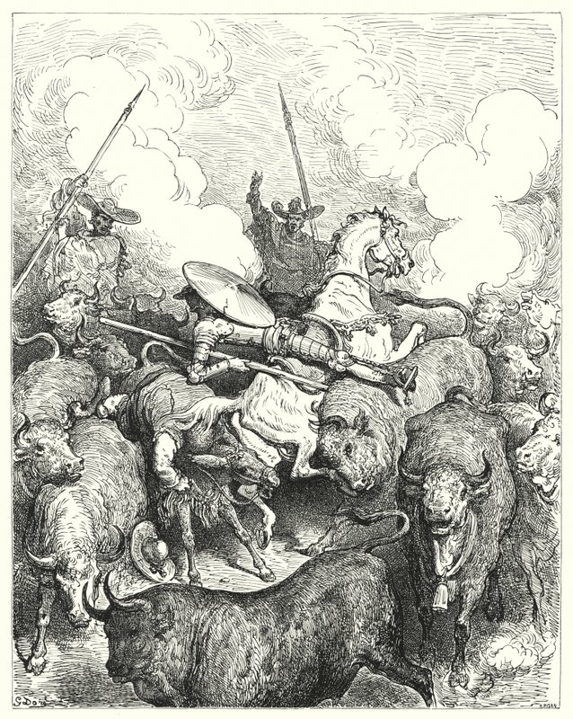 Don Chisciotte di Gustave Doré: "Li calpestarono senza pietà" da Gustave Dore
