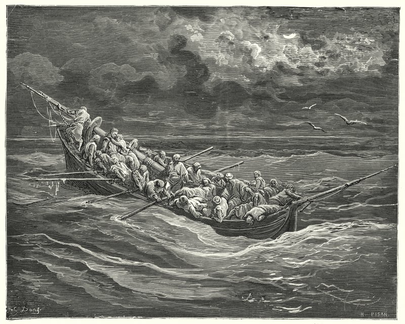 Don Chisciotte di Gustave Doré: "Zoraida per tutto questo tempo nascose il viso, per non vedere suo padre" da Gustave Dore