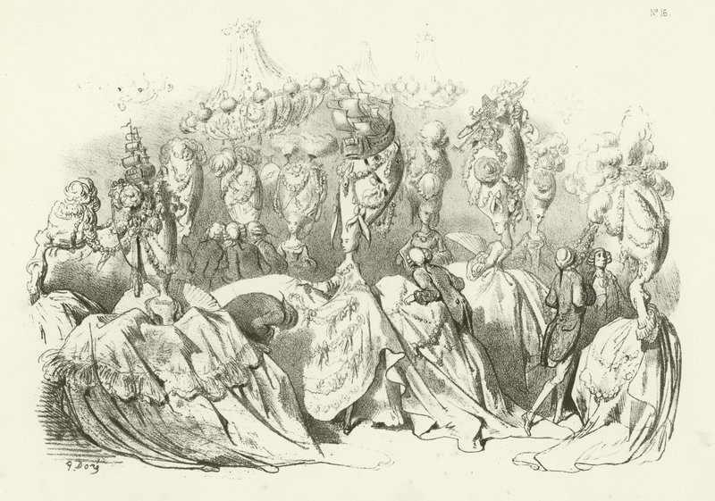 Copricapi nel Regno di Luigi XVI da Gustave Dore