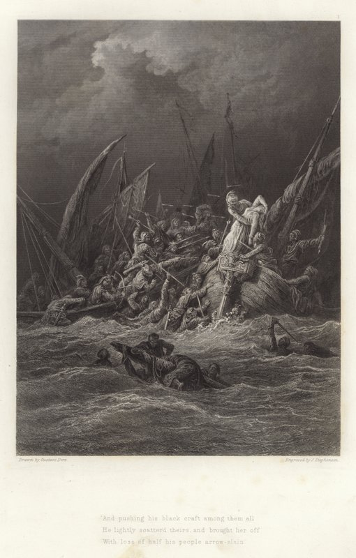 Illustrazione per Vivien di Alfred Tennyson da Gustave Dore